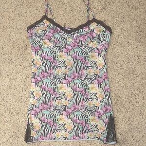 Floral Zebra Print Camisole